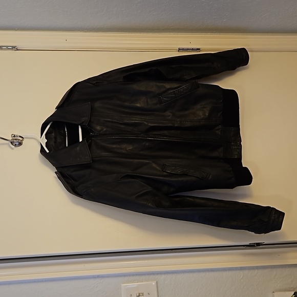 VTG EXPLOSIVE Black Cowhide Leather Motorcycle Biker Jacket - Picture 2 of 11